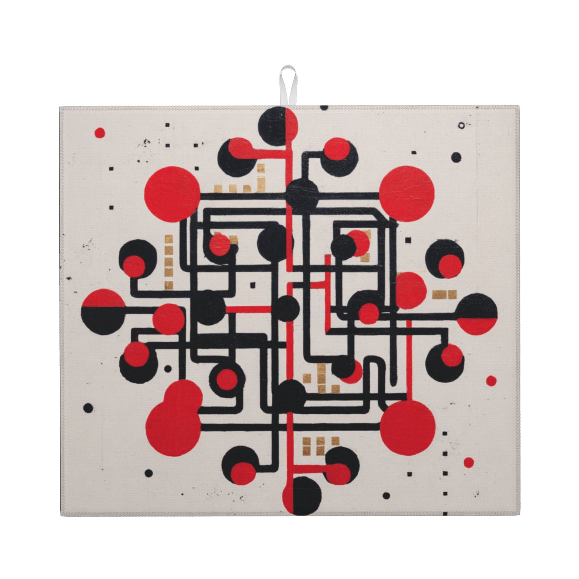 Geometric Art Kitchen Countertop Absorbent Pads (2 - Pack) - Super Absorbent & Quick - Drying, Foldable & Easy to Store