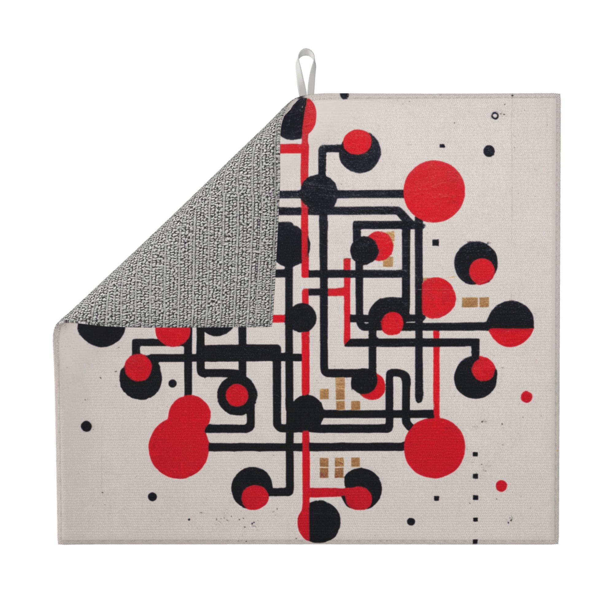 Geometric Art Kitchen Countertop Absorbent Pads (2 - Pack) - Super Absorbent & Quick - Drying, Foldable & Easy to Store