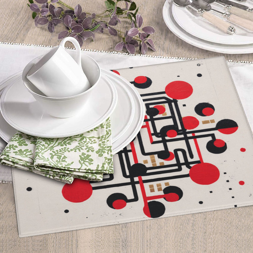 Geometric Art Kitchen Countertop Absorbent Pads (2 - Pack) - Super Absorbent & Quick - Drying, Foldable & Easy to Store