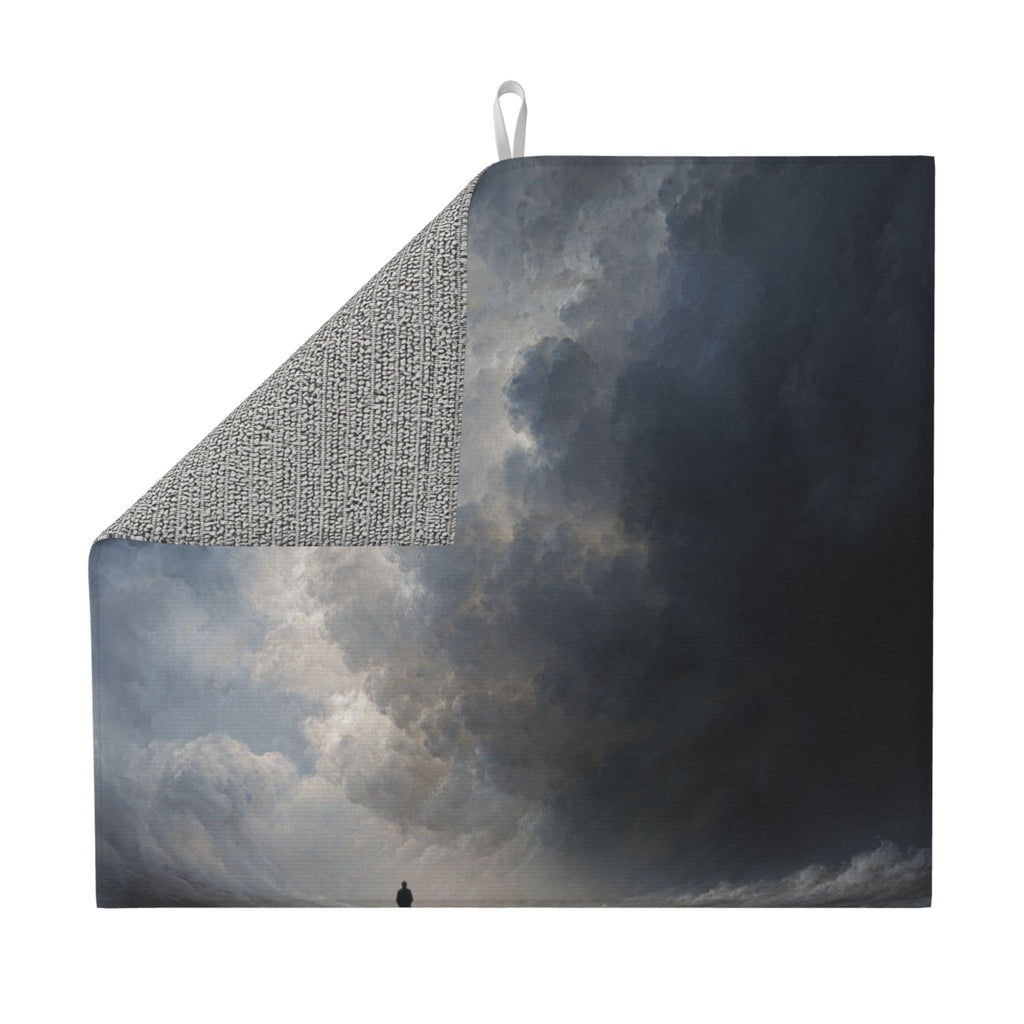 Kitchen Countertop Absorbent Pads with Artistic Cloud Pattern (2 - Pack) - Super Absorbent, Quick - Drying, Foldable and Easy to Store