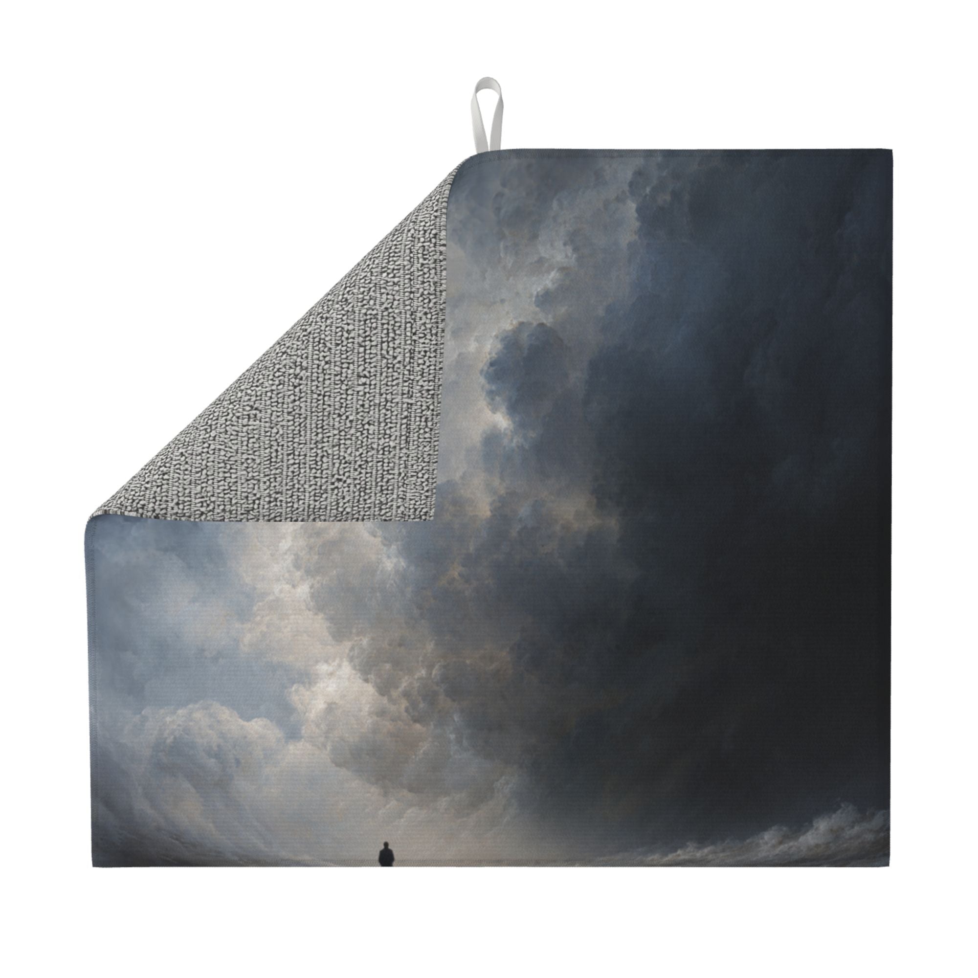 Kitchen Countertop Absorbent Pads with Artistic Cloud Pattern (2 - Pack) - Super Absorbent, Quick - Drying, Foldable and Easy to Store