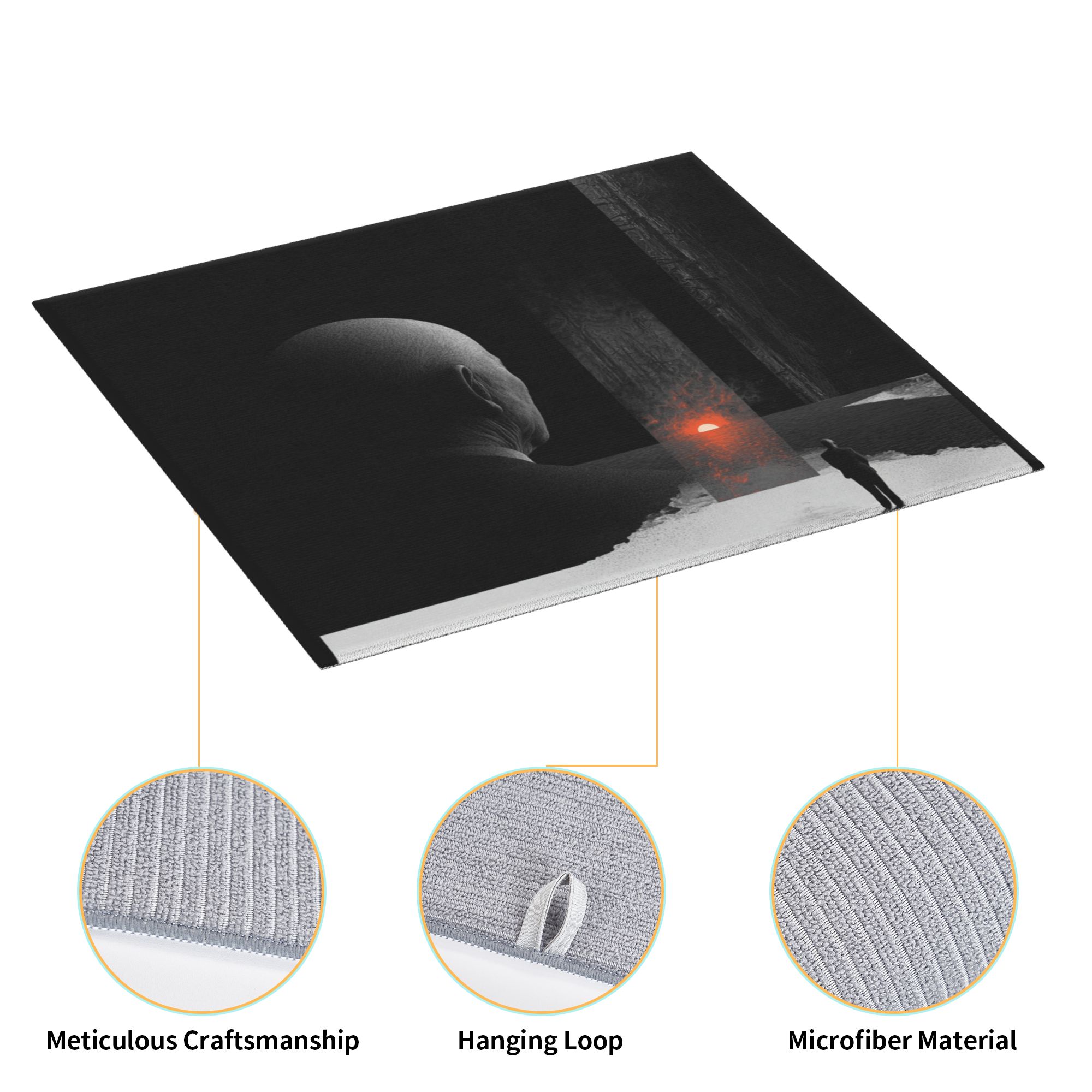 Kitchen Countertop Absorbent Pads with Artistic Silhouette Pattern (2 - Pack) - Super Absorbent, Quick - Drying and Easy to Store