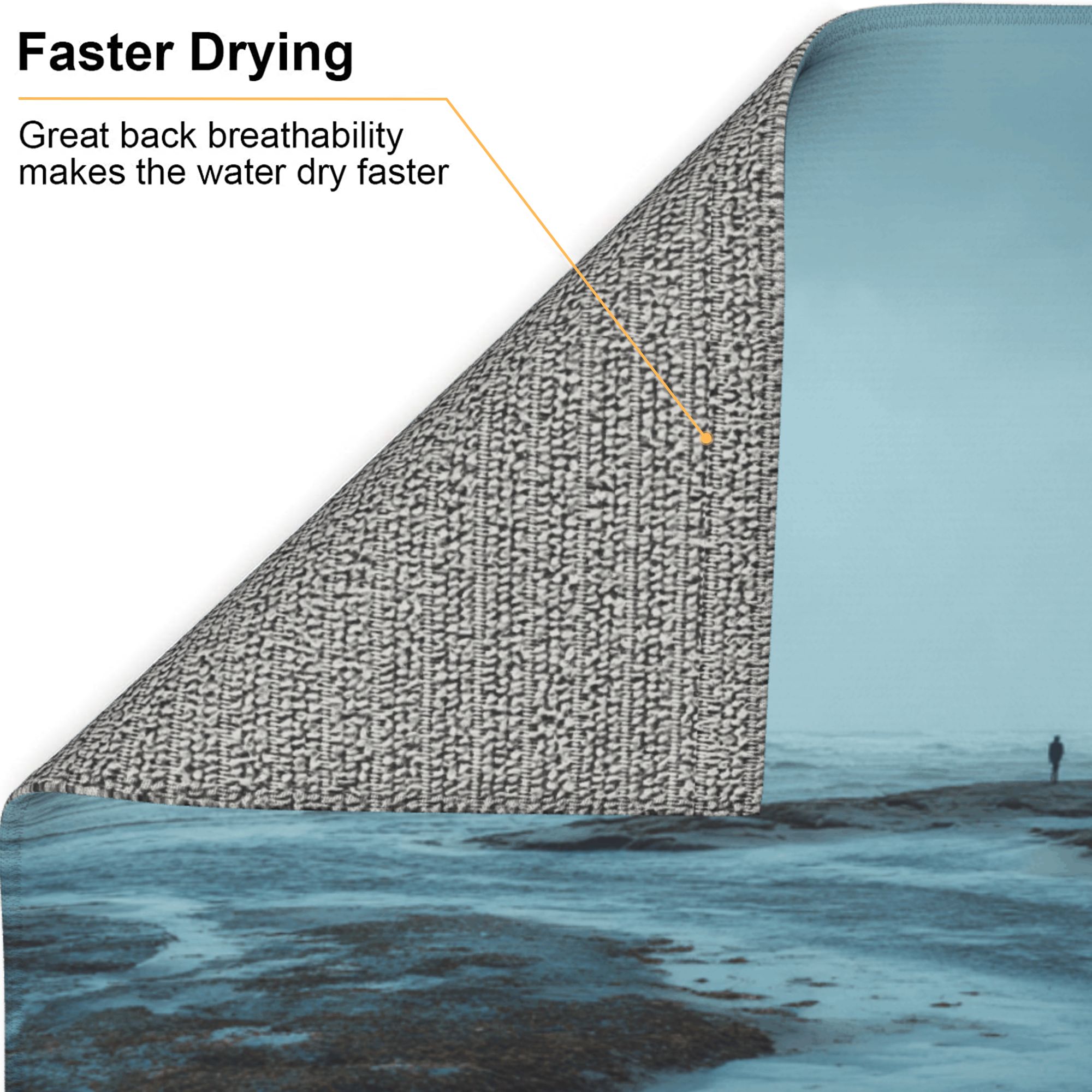 Kitchen Countertop Absorbent Pads with Ocean Scenery (2 - Pack) - Super Absorbent, Quick - Drying and Easy to Store