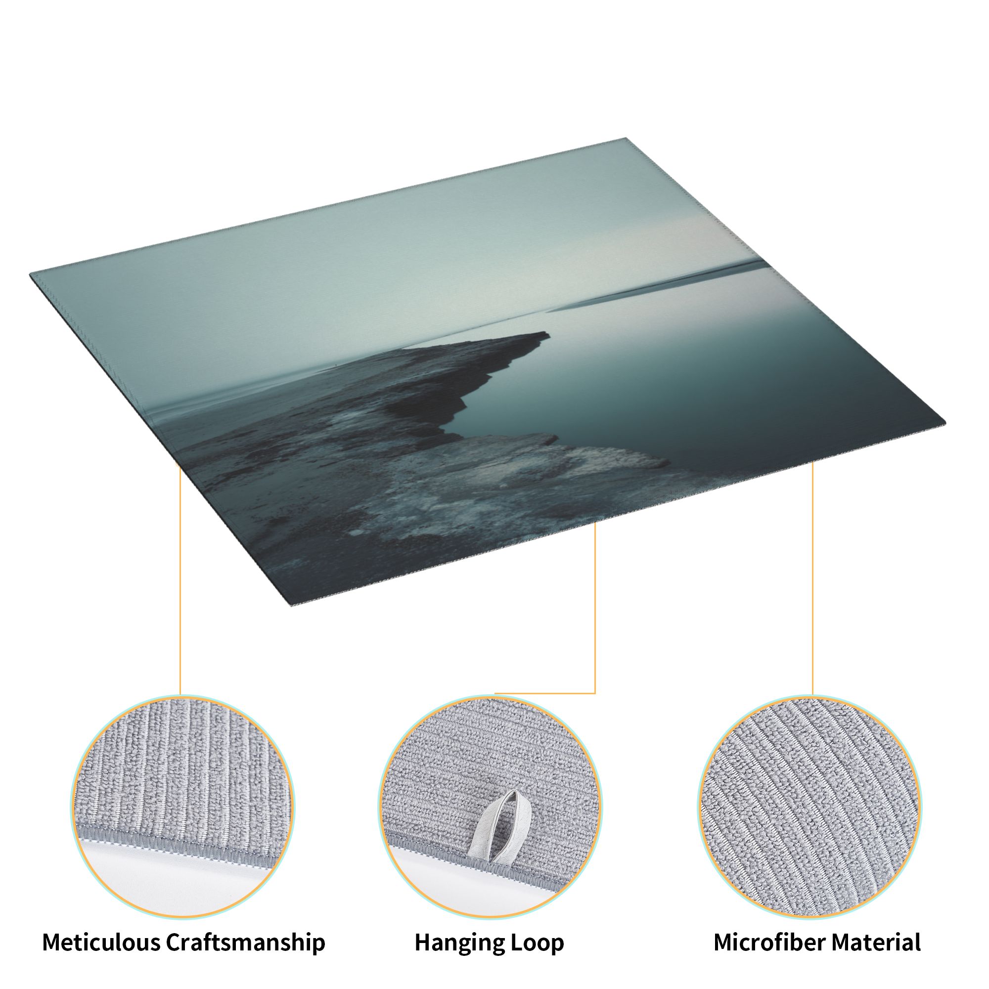 Kitchen Countertop Absorbent Pads with Serene Waterfront Scenery (2 - Pack) - Super Absorbent, Quick - Drying and Easy to Store