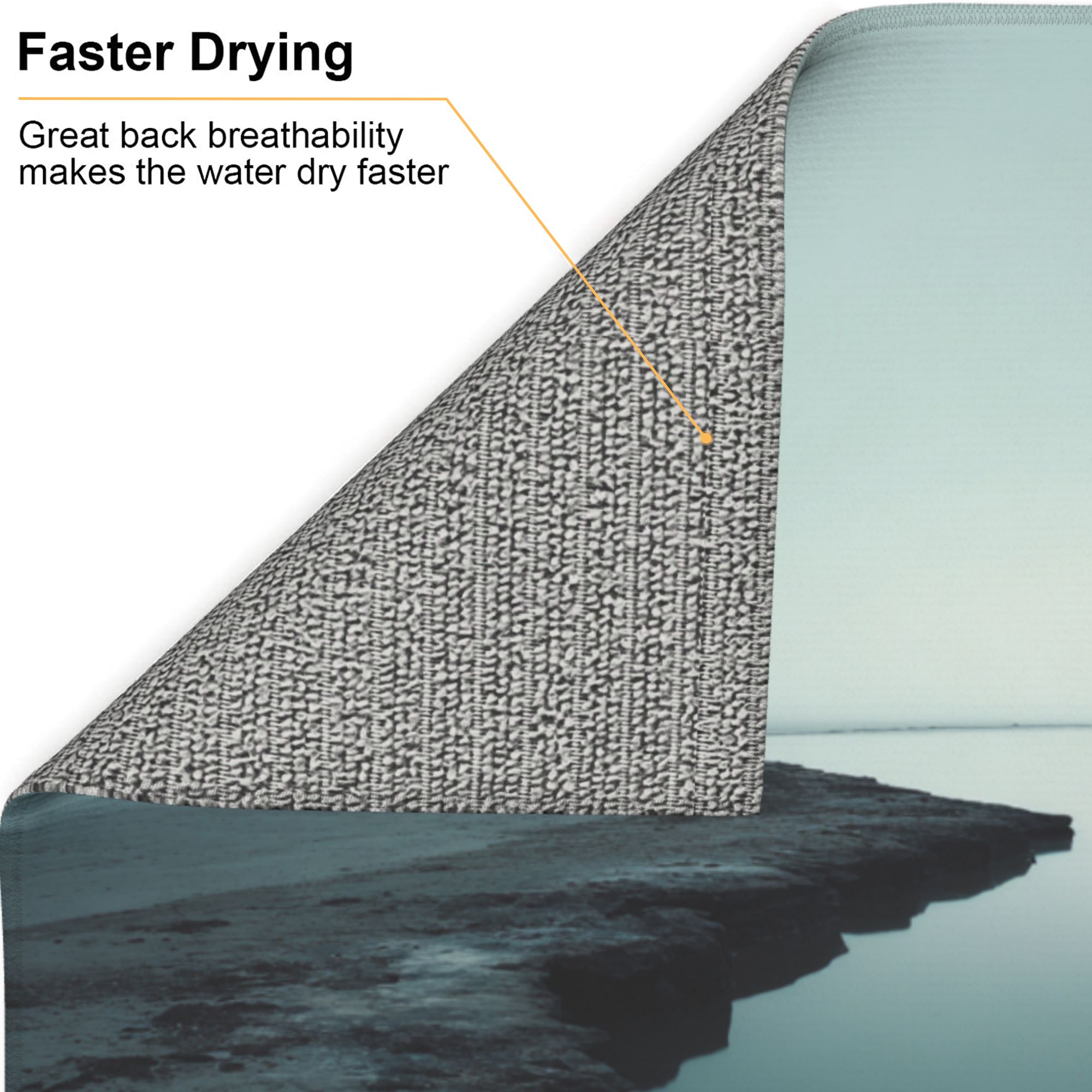 Kitchen Countertop Absorbent Pads with Serene Waterfront Scenery (2 - Pack) - Super Absorbent, Quick - Drying and Easy to Store