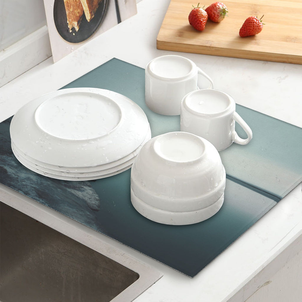 Kitchen Countertop Absorbent Pads with Serene Waterfront Scenery (2 - Pack) - Super Absorbent, Quick - Drying and Easy to Store