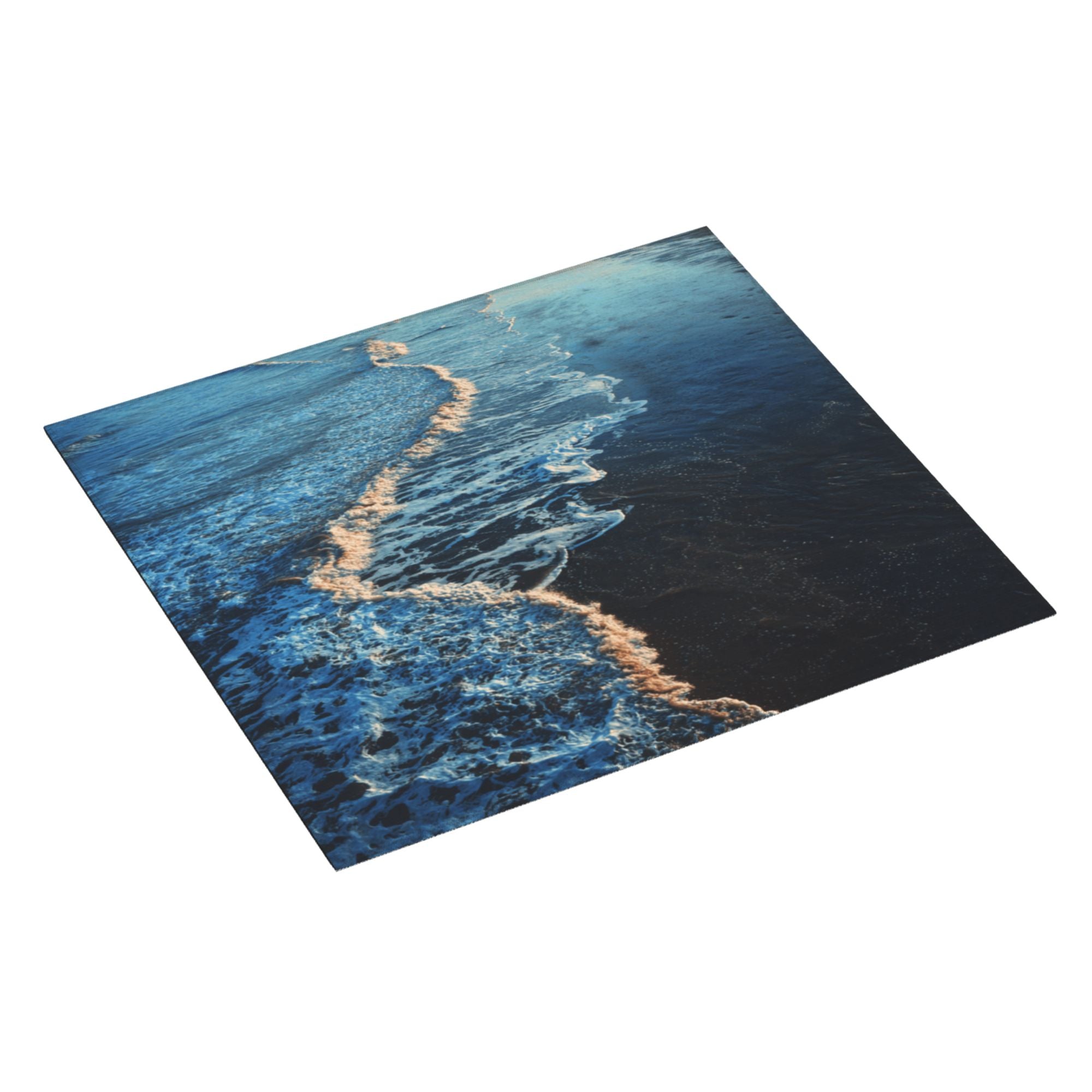 Kitchen Countertop Absorbent Pads with Ocean Waves Pattern (2 - Pack) - Super Absorbent, Quick - Drying and Easy to Store