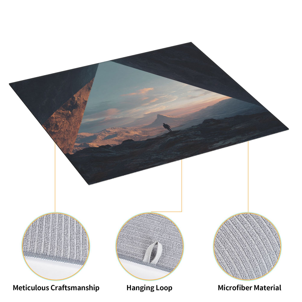 Kitchen Countertop Absorbent Pads with Wilderness Mountain - View Pattern (2 - Pack) - Super Absorbent, Quick - Drying and Easy to Store