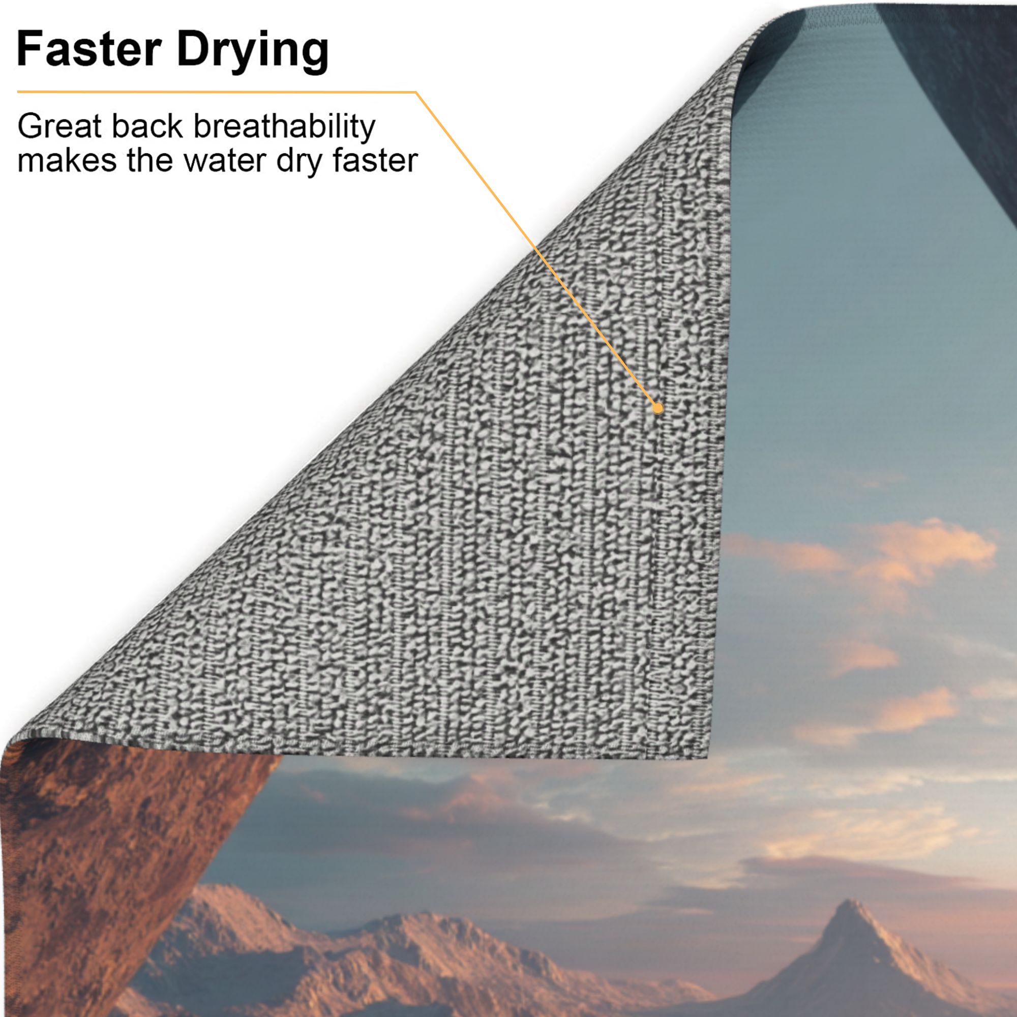 Kitchen Countertop Absorbent Pads with Wilderness Mountain - View Pattern (2 - Pack) - Super Absorbent, Quick - Drying and Easy to Store