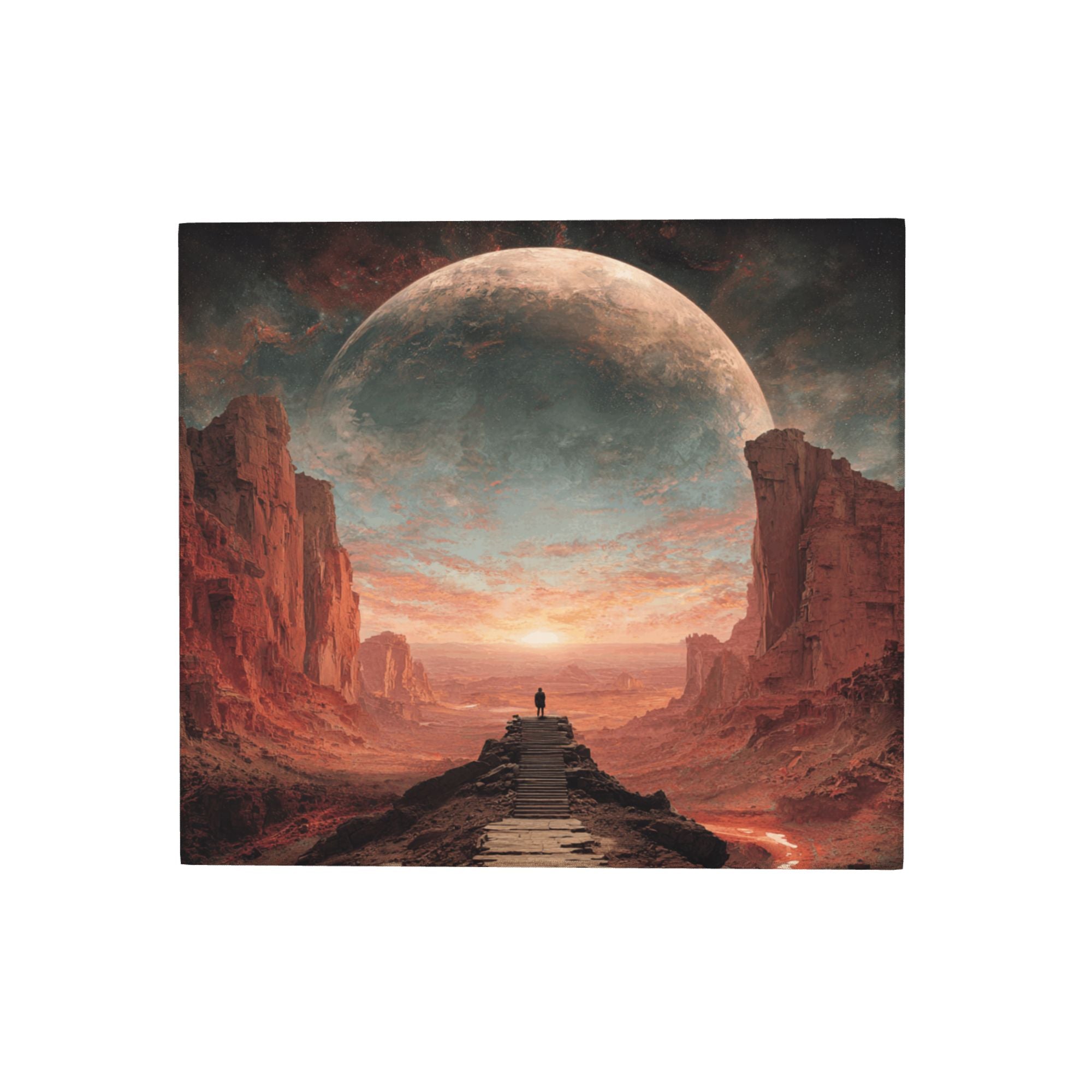 2 - Pack Kitchen Countertop Absorbent Pads with Interstellar Wilderness Art - Super Absorbent, Quick - Drying, Foldable for Easy Storage
