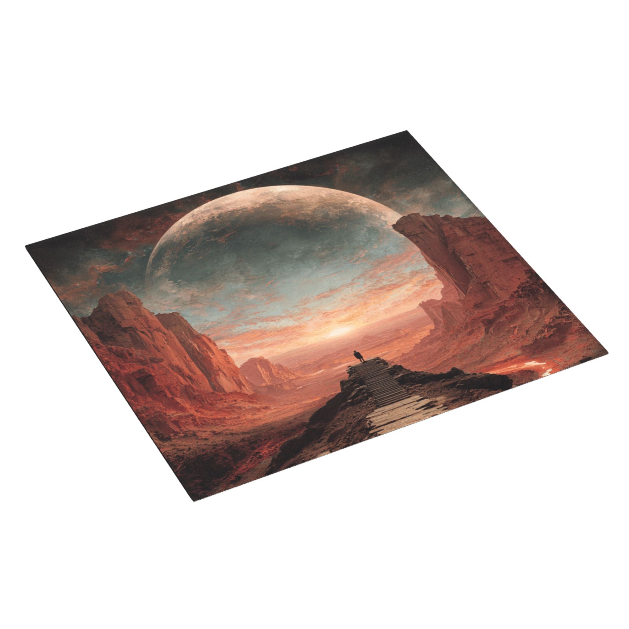 2 - Pack Kitchen Countertop Absorbent Pads with Interstellar Wilderness Art - Super Absorbent, Quick - Drying, Foldable for Easy Storage