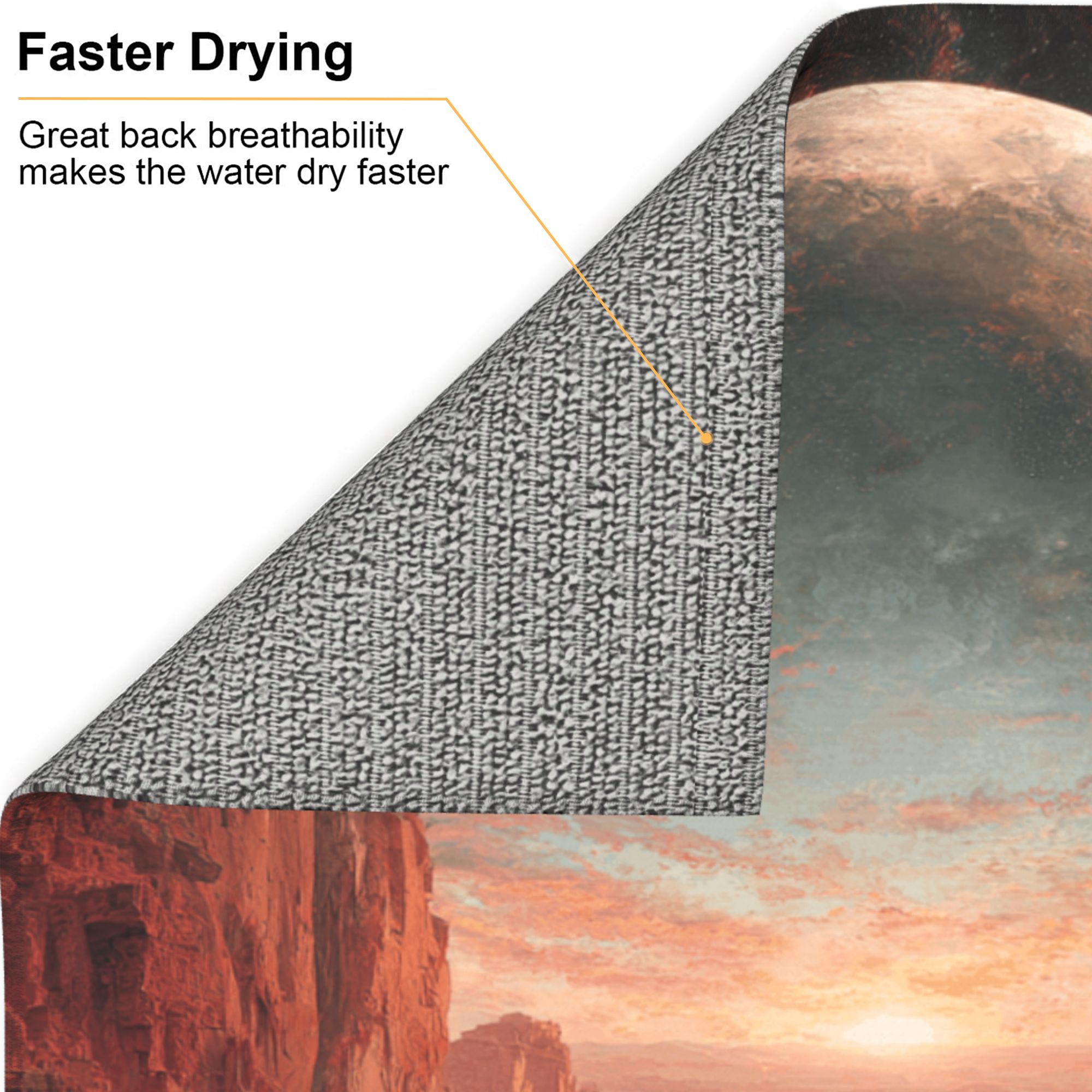 2 - Pack Kitchen Countertop Absorbent Pads with Interstellar Wilderness Art - Super Absorbent, Quick - Drying, Foldable for Easy Storage