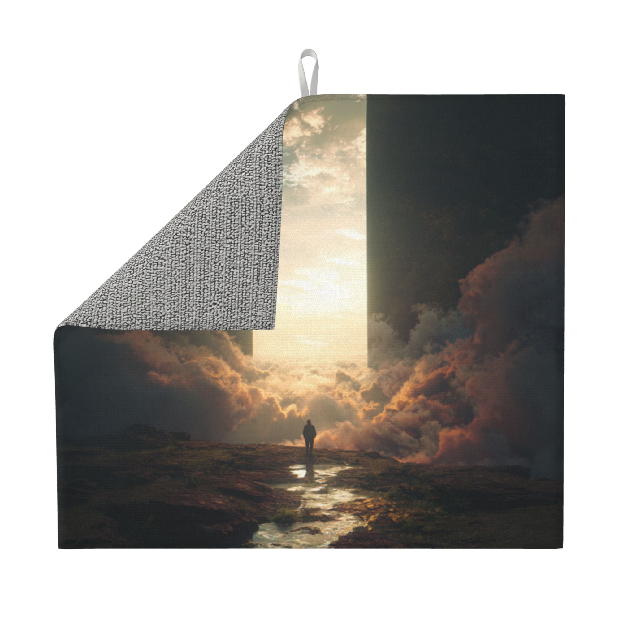 2 - Pack Kitchen Countertop Absorbent Pads with Dreamy Sky Art - Super Absorbent, Quick - Drying, Foldable for Easy Storage