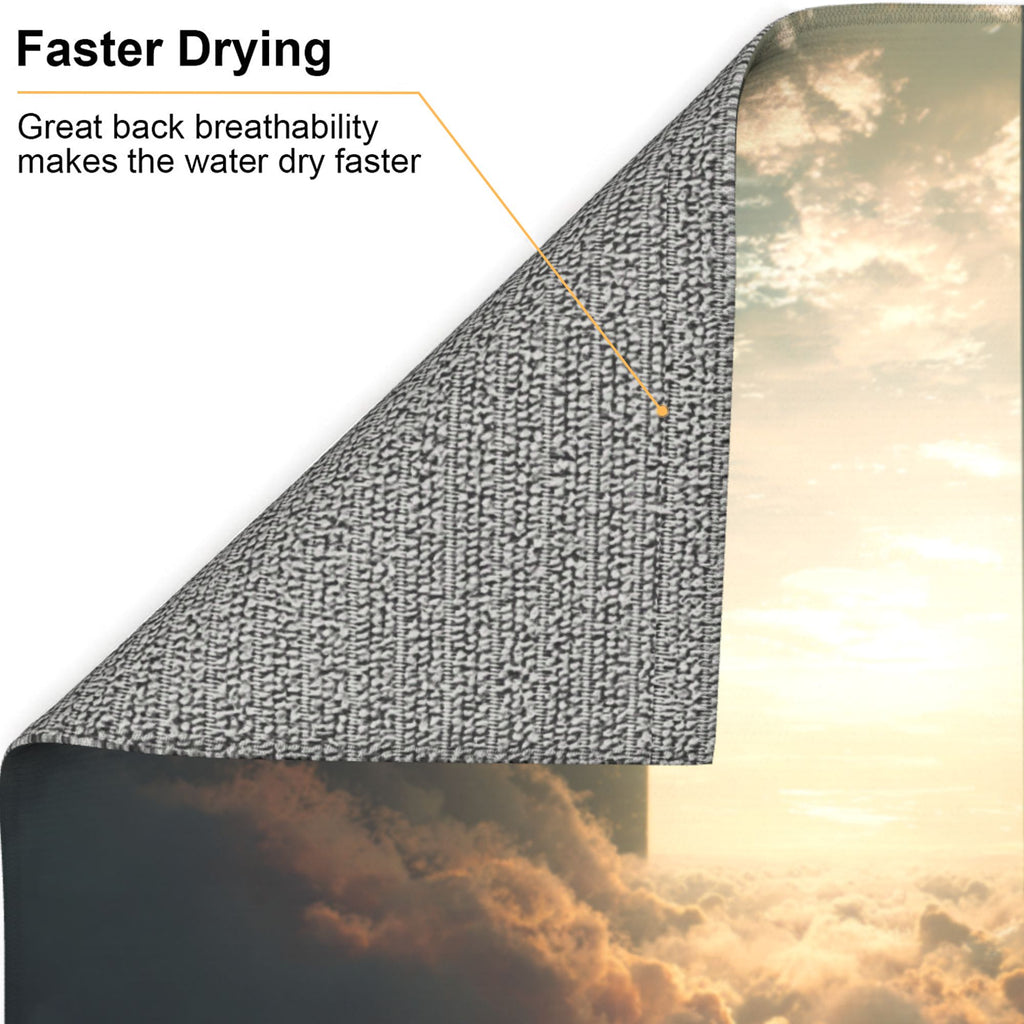 2 - Pack Kitchen Countertop Absorbent Pads with Dreamy Sky Art - Super Absorbent, Quick - Drying, Foldable for Easy Storage