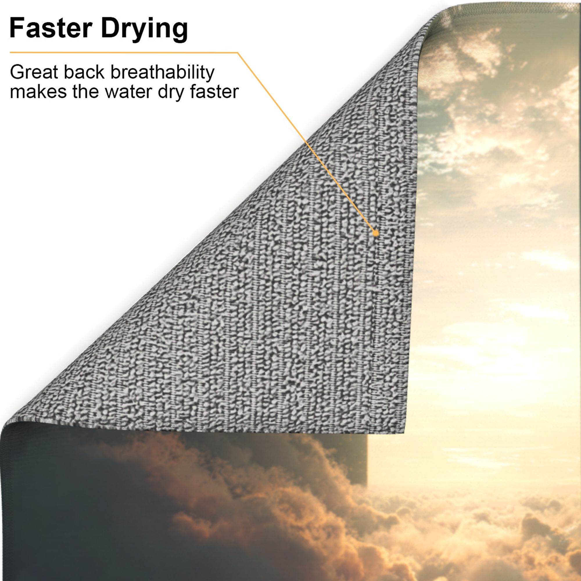 2 - Pack Kitchen Countertop Absorbent Pads with Dreamy Sky Art - Super Absorbent, Quick - Drying, Foldable for Easy Storage