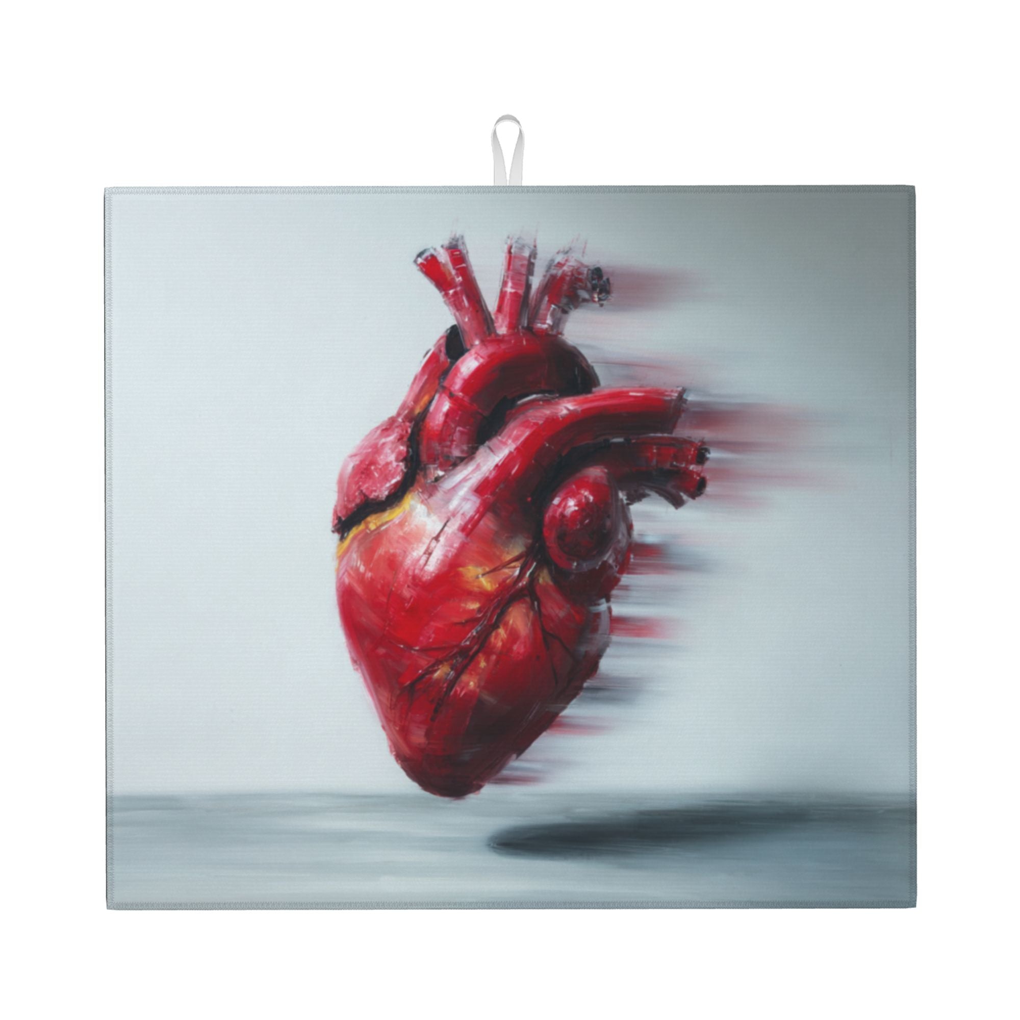 Kitchen Countertop Absorbent Pads with Artistic Heart Pattern (2 - Pack) - Super Absorbent, Quick - Drying and Easy to Store