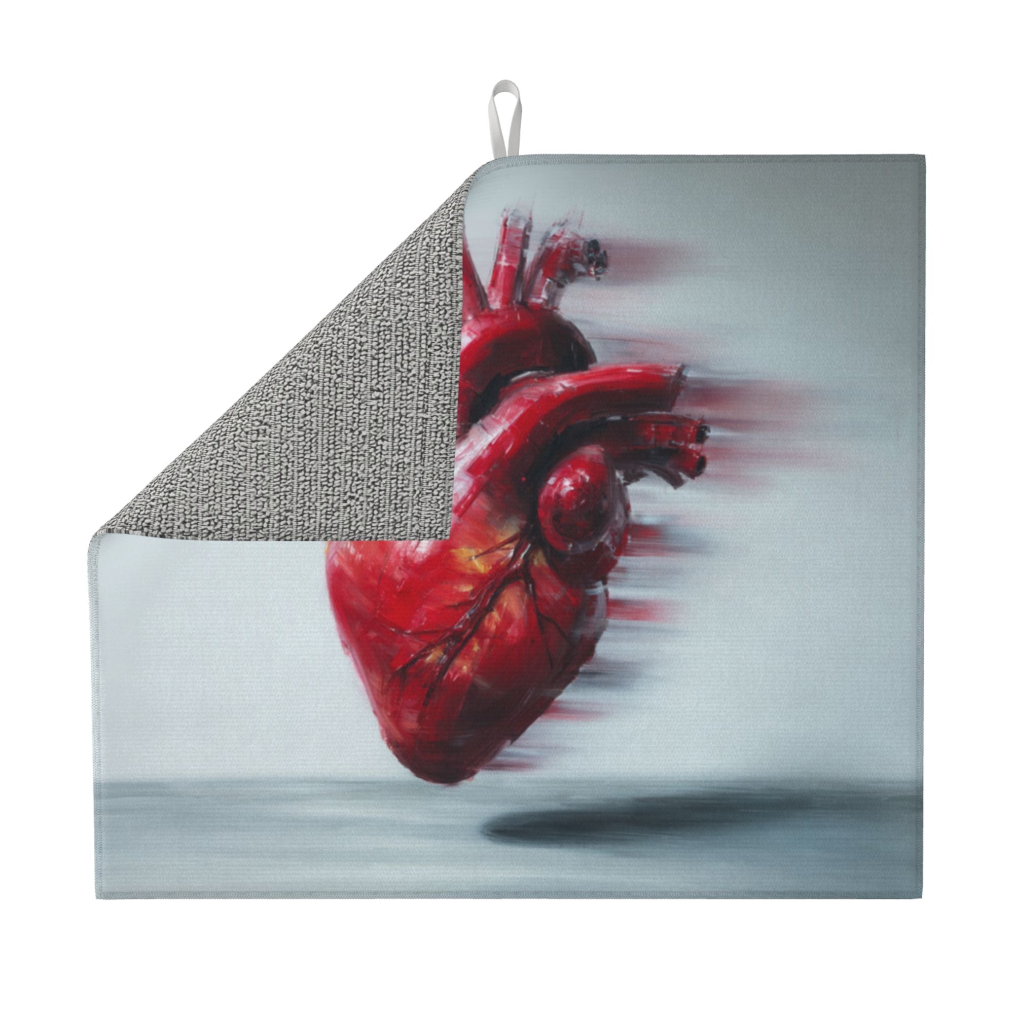 Kitchen Countertop Absorbent Pads with Artistic Heart Pattern (2 - Pack) - Super Absorbent, Quick - Drying and Easy to Store