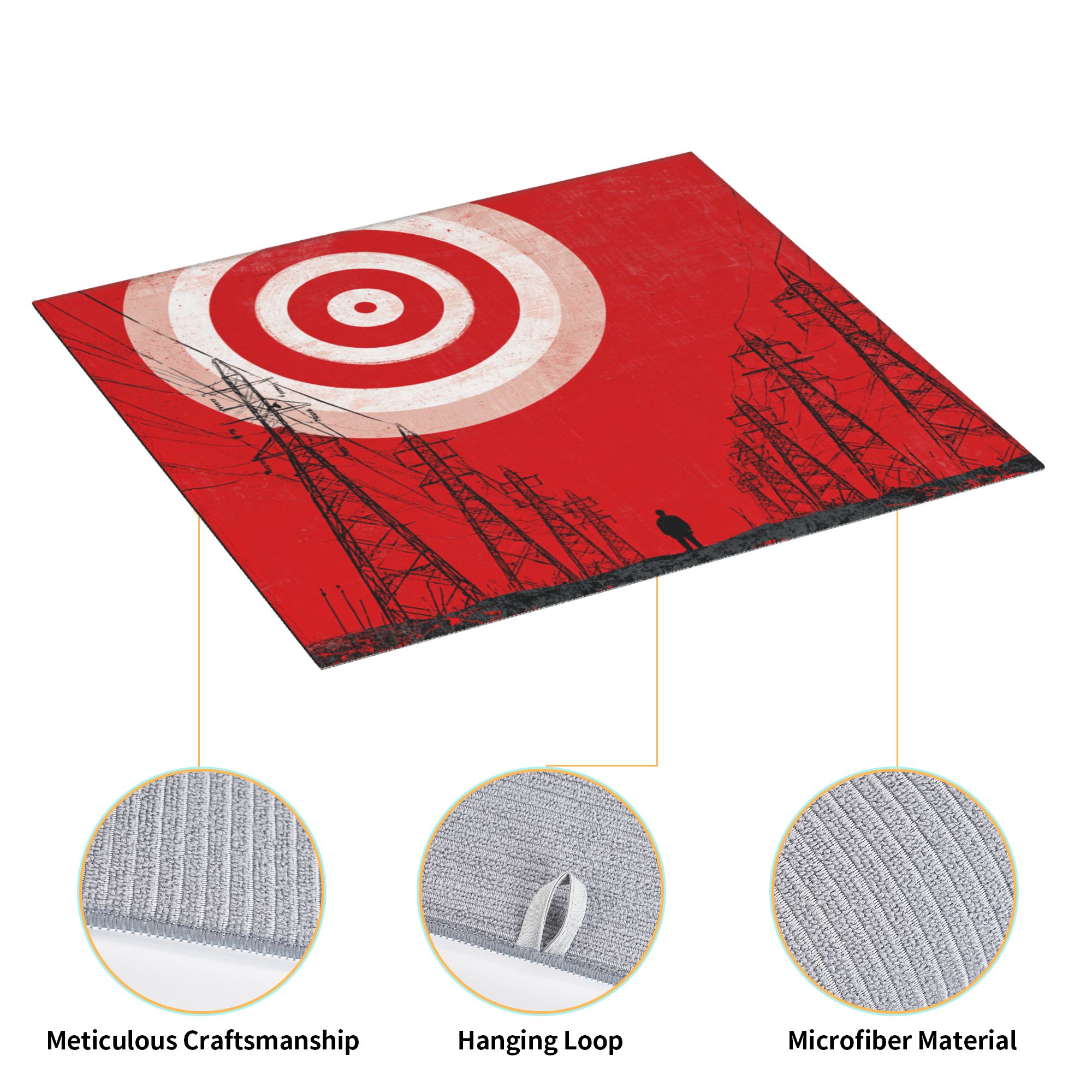 2 - Pack Kitchen Countertop Absorbent Pads with Industrial - Style Sunset & Figure Design - Super Absorbent, Quick - Drying, Foldable for Easy Storage