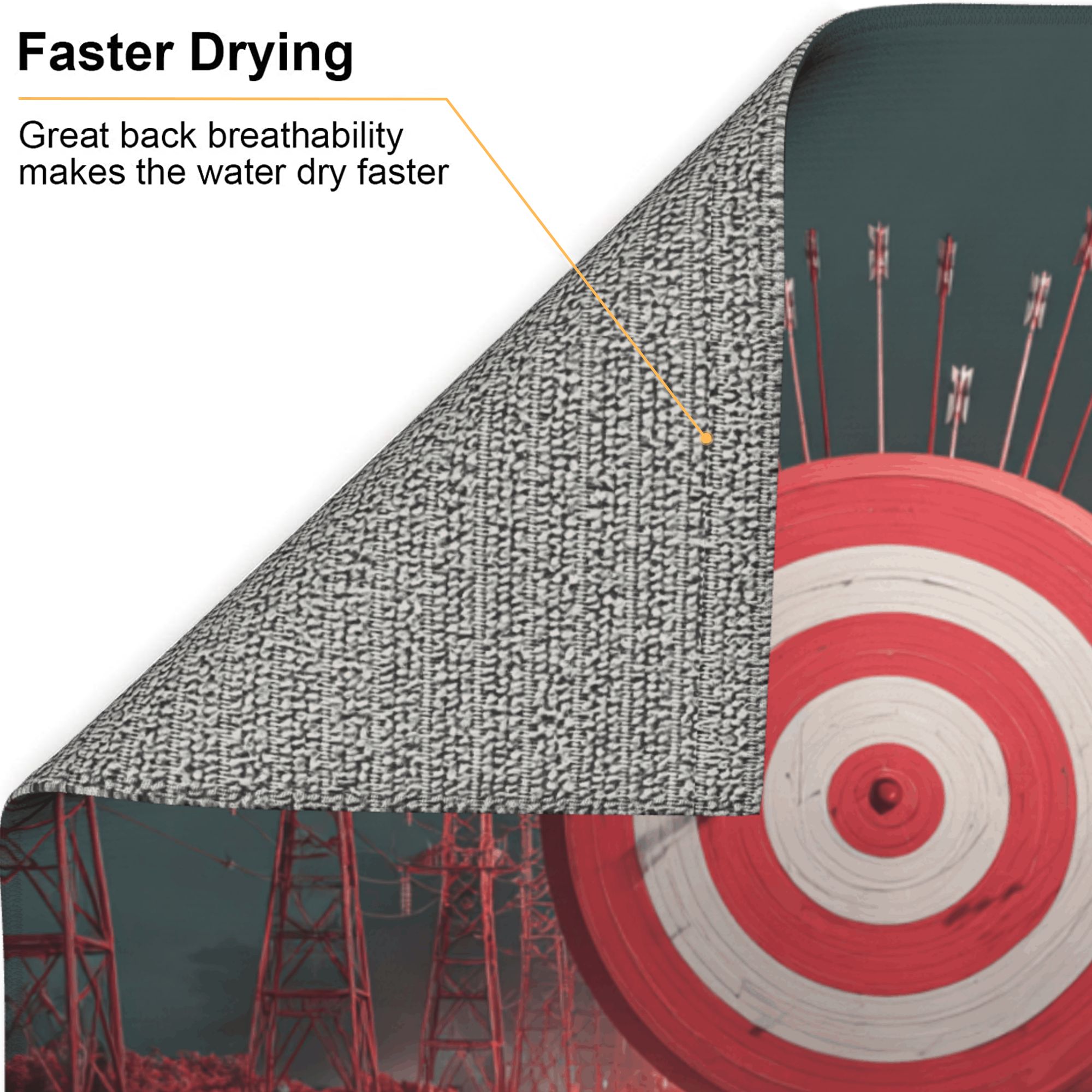 2 - Pack Kitchen Countertop Absorbent Pads with Cyberpunk Shooting Range Scene Design - Super Absorbent, Quick - Drying, Foldable for Easy Storage