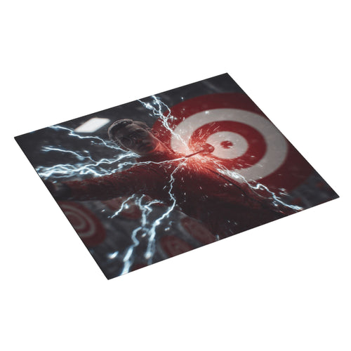 2 - Pack Kitchen Countertop Absorbent Pads with Cyberpunk Lightning Target Scene Design - Super Absorbent, Quick - Drying, Foldable for Easy Storage