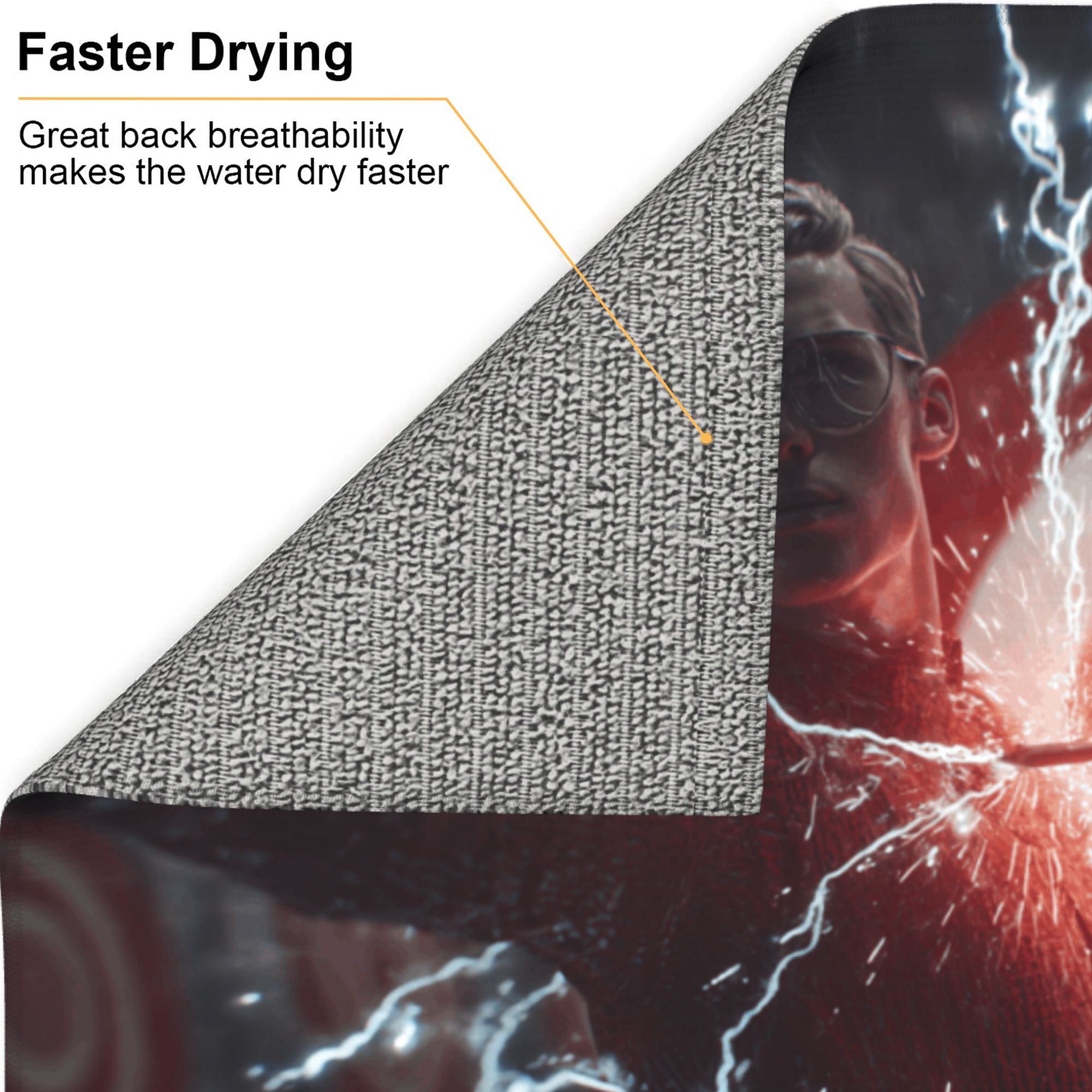 2 - Pack Kitchen Countertop Absorbent Pads with Cyberpunk Lightning Target Scene Design - Super Absorbent, Quick - Drying, Foldable for Easy Storage