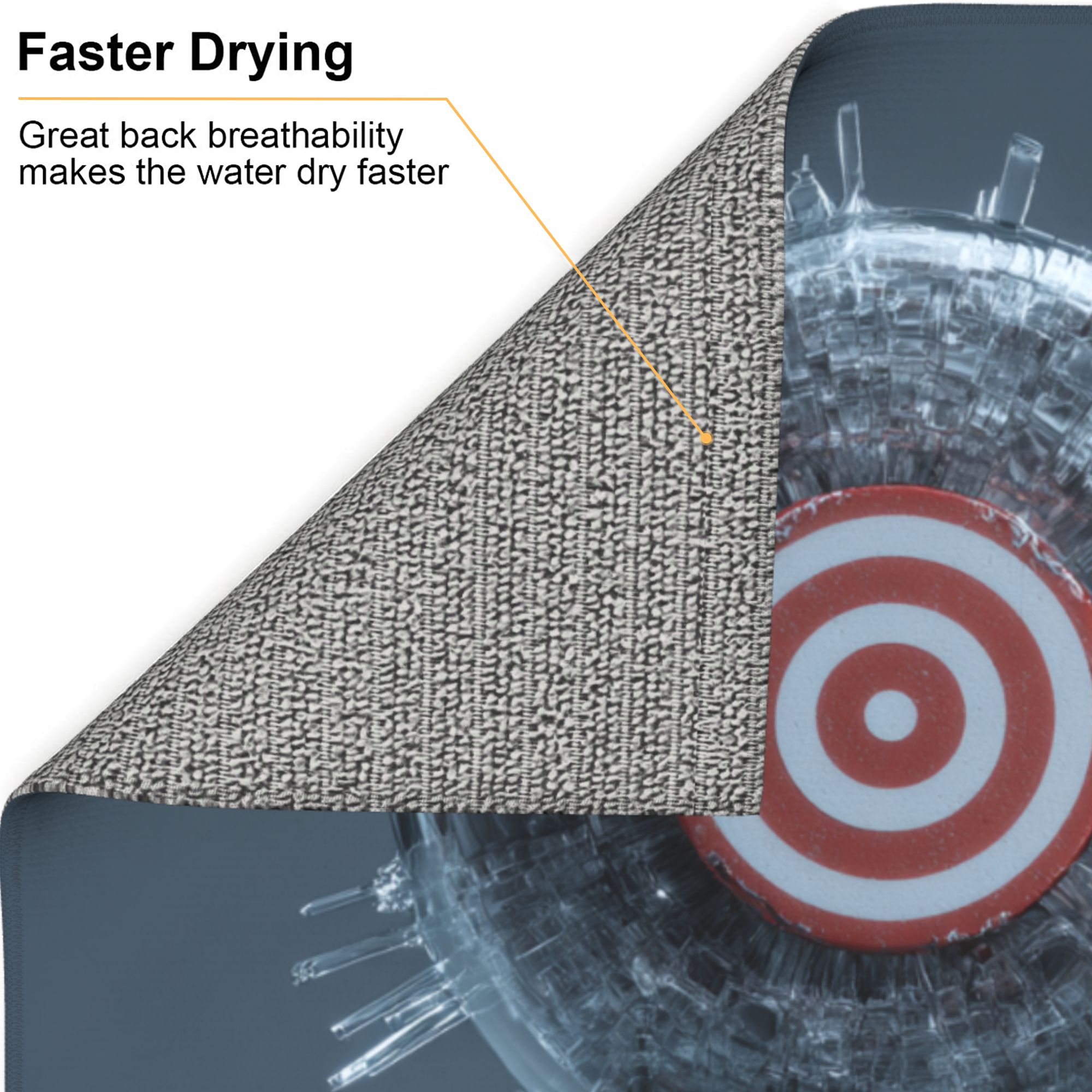 2 - Pack Kitchen Countertop Absorbent Pads with Futuristic Tech Target Design - Super Absorbent, Quick - Drying, Foldable for Easy Storage